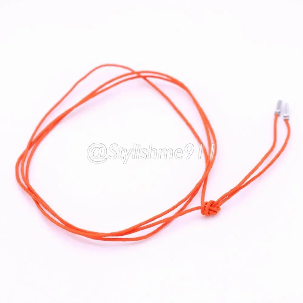 Authentic PANDORA Orange Poly Cord with Sterling Silver